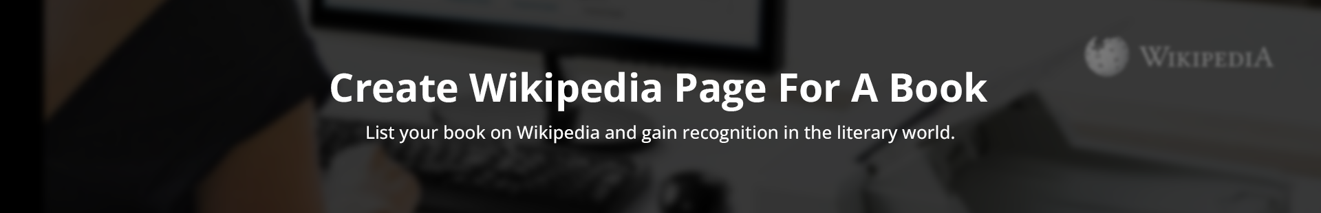 Create Wikipedia Page For A Book