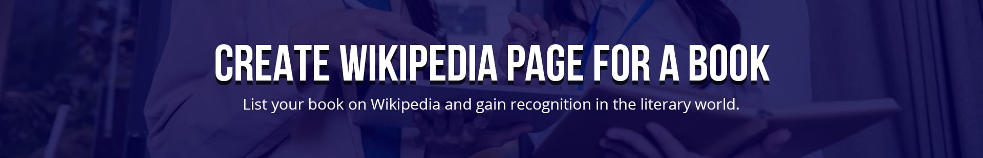 Create Wikipedia Page For A Book